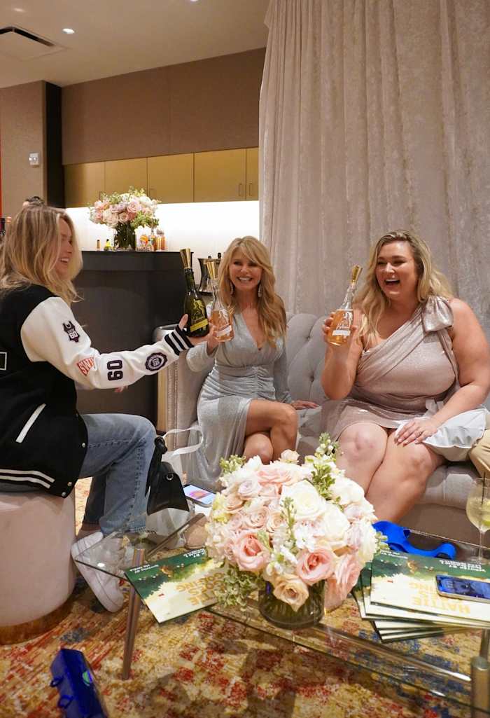 Camille Kostek, Christie Brinkley and Hunter McGrady.